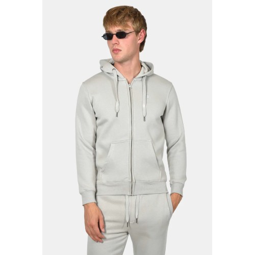 Sweatshirt cardigan with hood