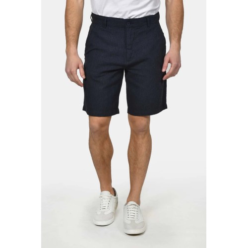 Bermuda Chinos Linen & Cotton Thin Striped