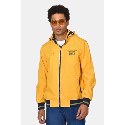 Jacket with Hood & Contrast Detail