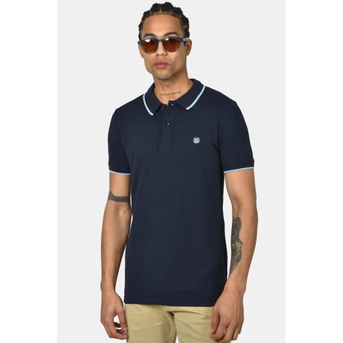 Polo 100% Cotton with Striped Trims