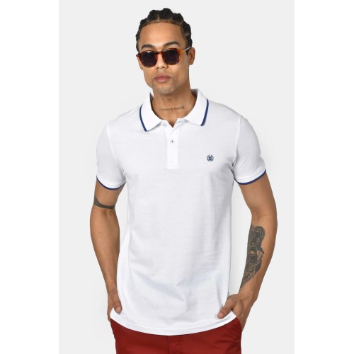 Polo 100% Cotton with Striped Trims