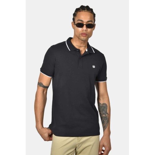 Polo 100% Cotton with Striped Trims