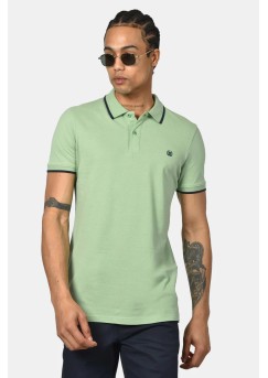 Polo 100% Cotton with Striped Trims