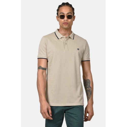 Polo 100% Cotton with Striped Trims