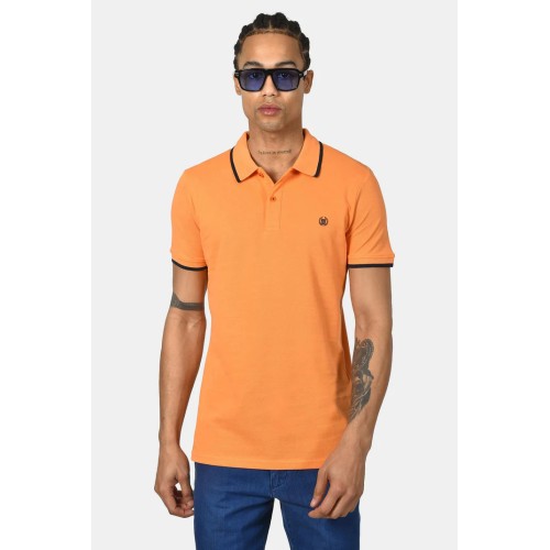Polo 100% Cotton with Striped Trims