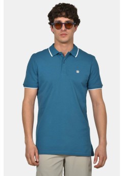 Polo 100% Cotton with Striped Trims