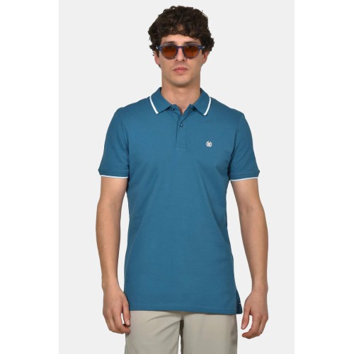 Polo 100% Cotton with Striped Trims