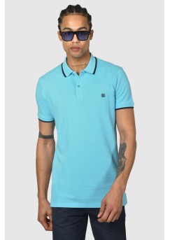 Polo 100% Cotton with Striped Trims