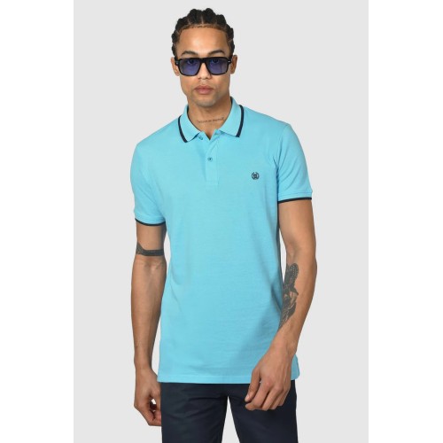 Polo 100% Cotton with Striped Trims