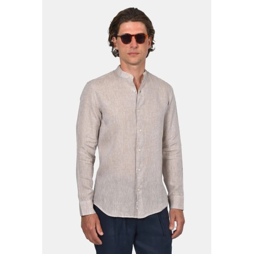 Shirt Linen with Mao neck