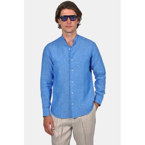 Shirt Linen with Mao neck
